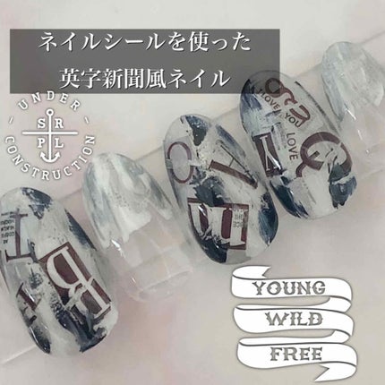 NAILTOWN ネイルシールのクチコミ「今回はネイルシールを使った簡単ネイルデザインの紹介です✨
かっこいいデザインや、外国風が好きな.....」(1枚目)