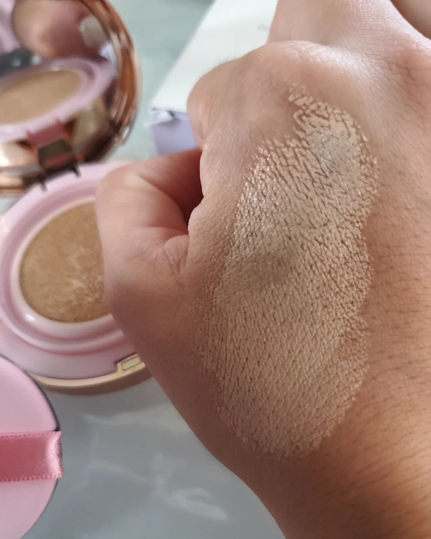 ピンクティーツリーカバーアップグロウクッション/APLIN/クッションファンデーションを使ったクチコミ(3枚目)