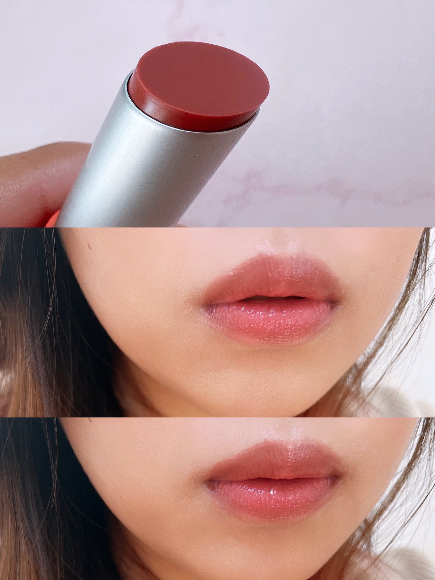 グラスティングメルティングバーム/rom&nd/リップバームを使ったクチコミ(3枚目)