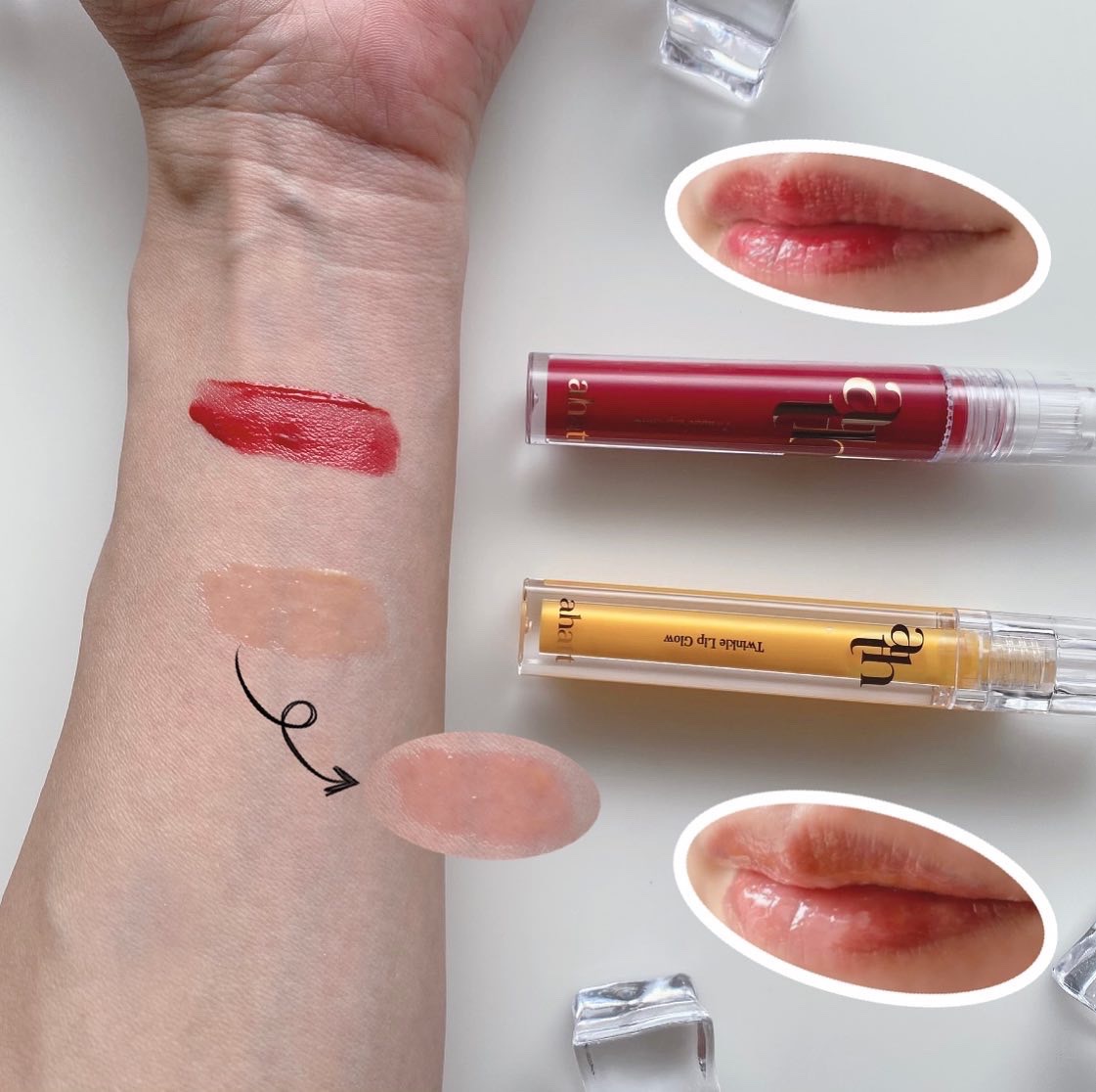 トゥインクルリップグロウ/ahatt/リップグロスを使ったクチコミ（3枚目）