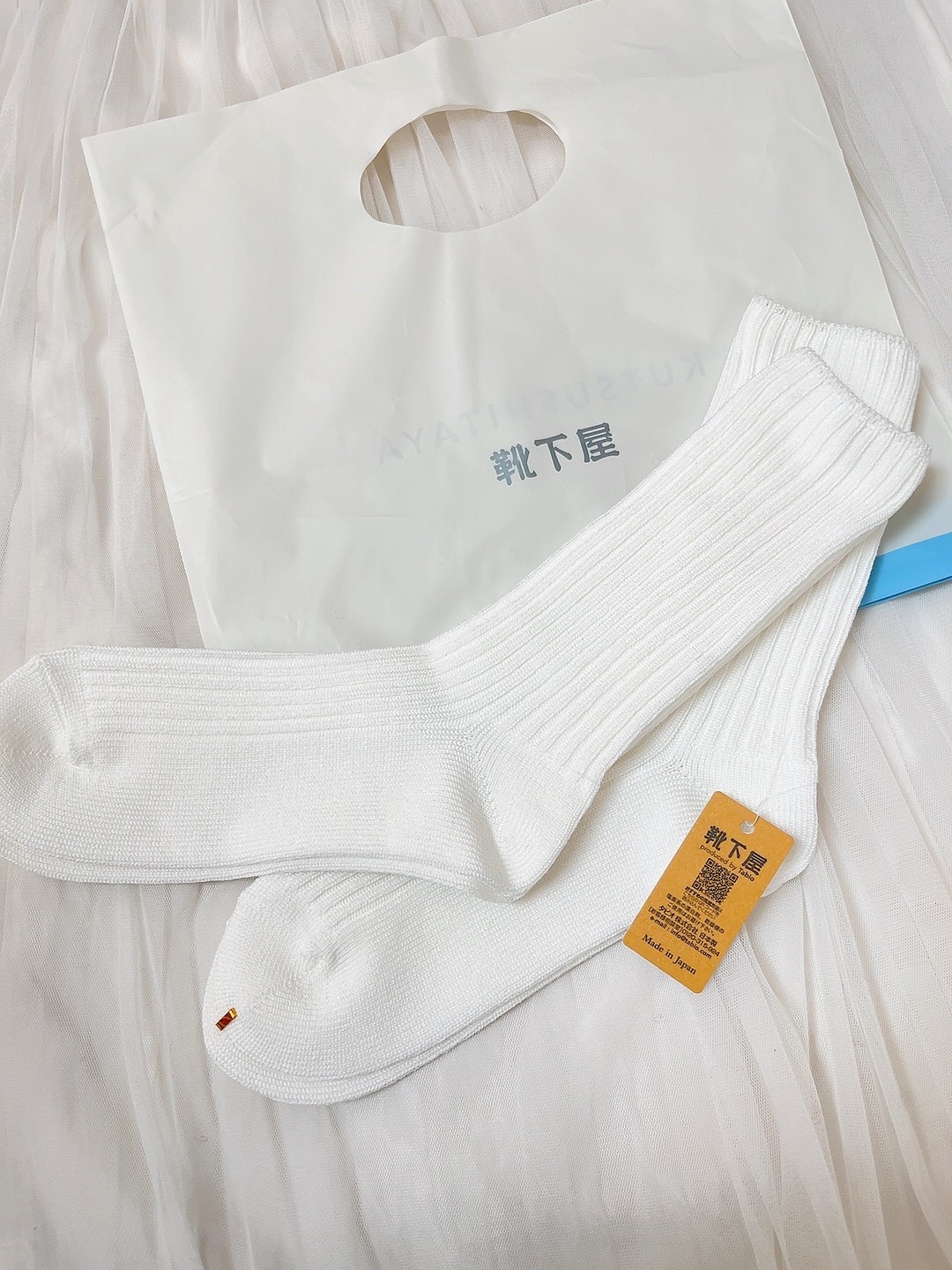 nugu限定SET ITEM リブソックス、オフホワイト/2点セット/タビオ/その他を使ったクチコミ（2枚目）