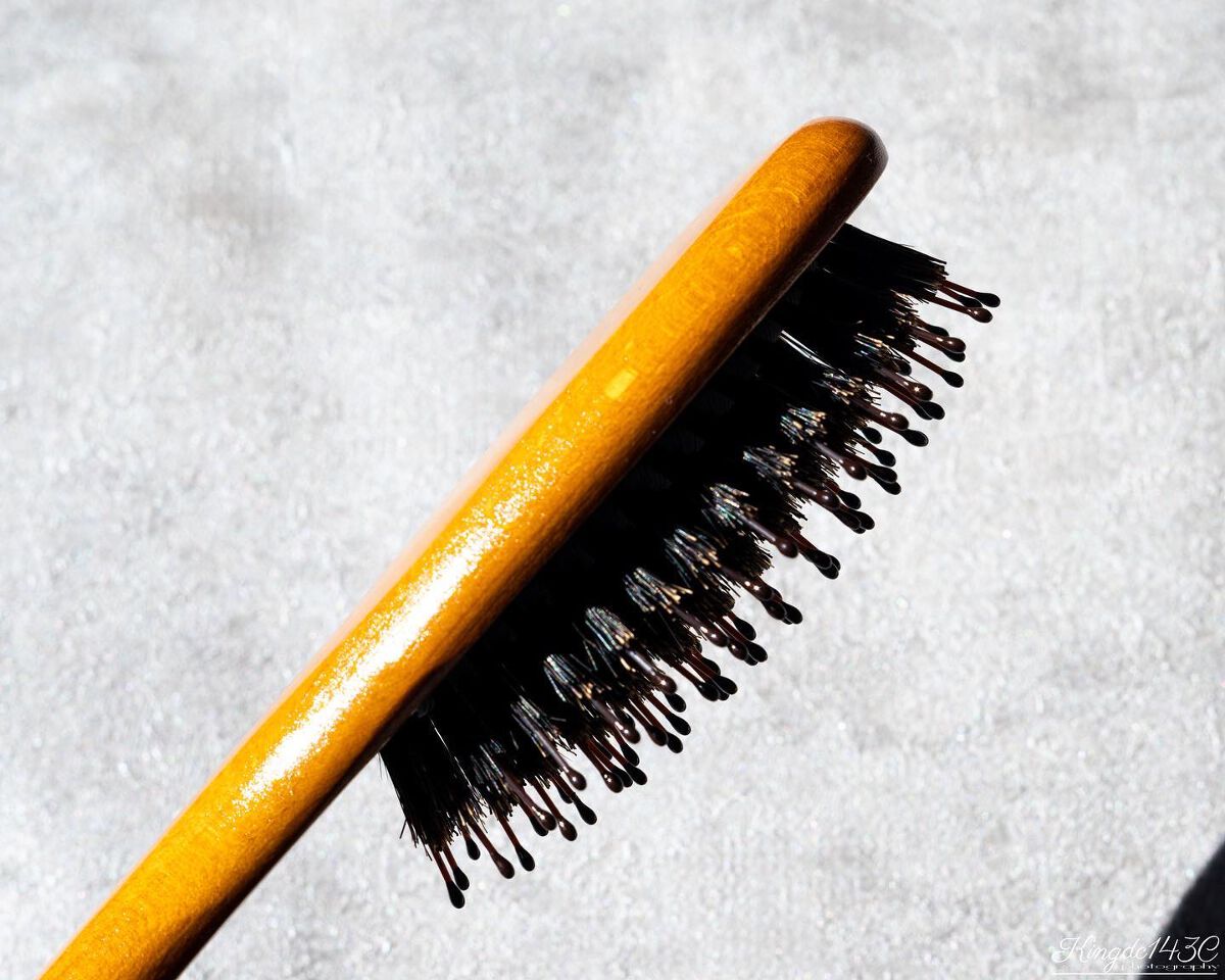 つやつや天然毛のミニミックスブラシ/マペペ/ヘアブラシを使ったクチコミ(4枚目)