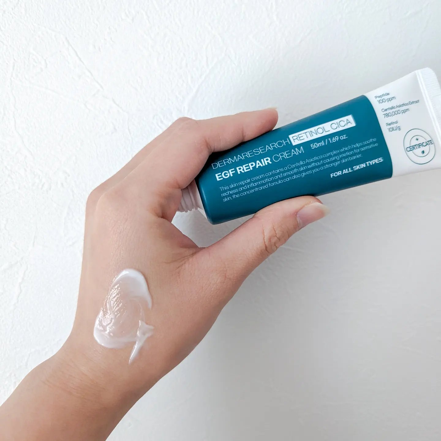 レチノールシカEGFリペアクリーム/DERMA RESEARCH/フェイスクリームを使ったクチコミ（3枚目）