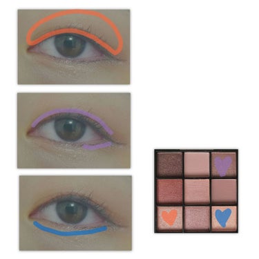 UR GLAM　BLOOMING EYE COLOR PALETTE/U R GLAM/アイシャドウパレットを使ったクチコミ（2枚目）