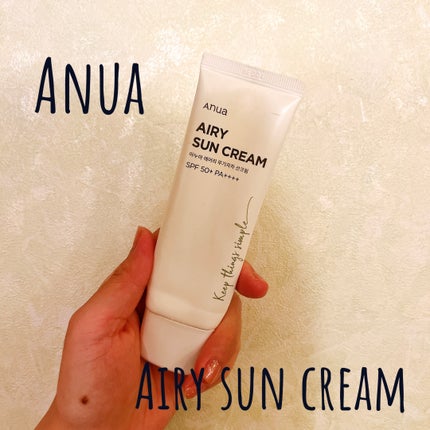 エアリーサンクリーム SPF50+PA++++/Anua/日焼け止めクリームを使ったクチコミ(1枚目)