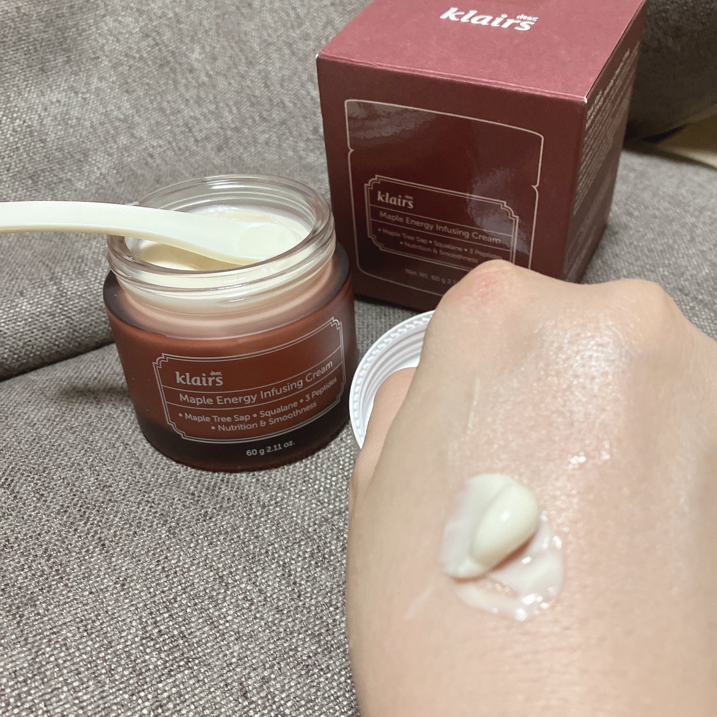 メープルエナジーインフュージングクリーム/Klairs/フェイスクリームを使ったクチコミ(2枚目)