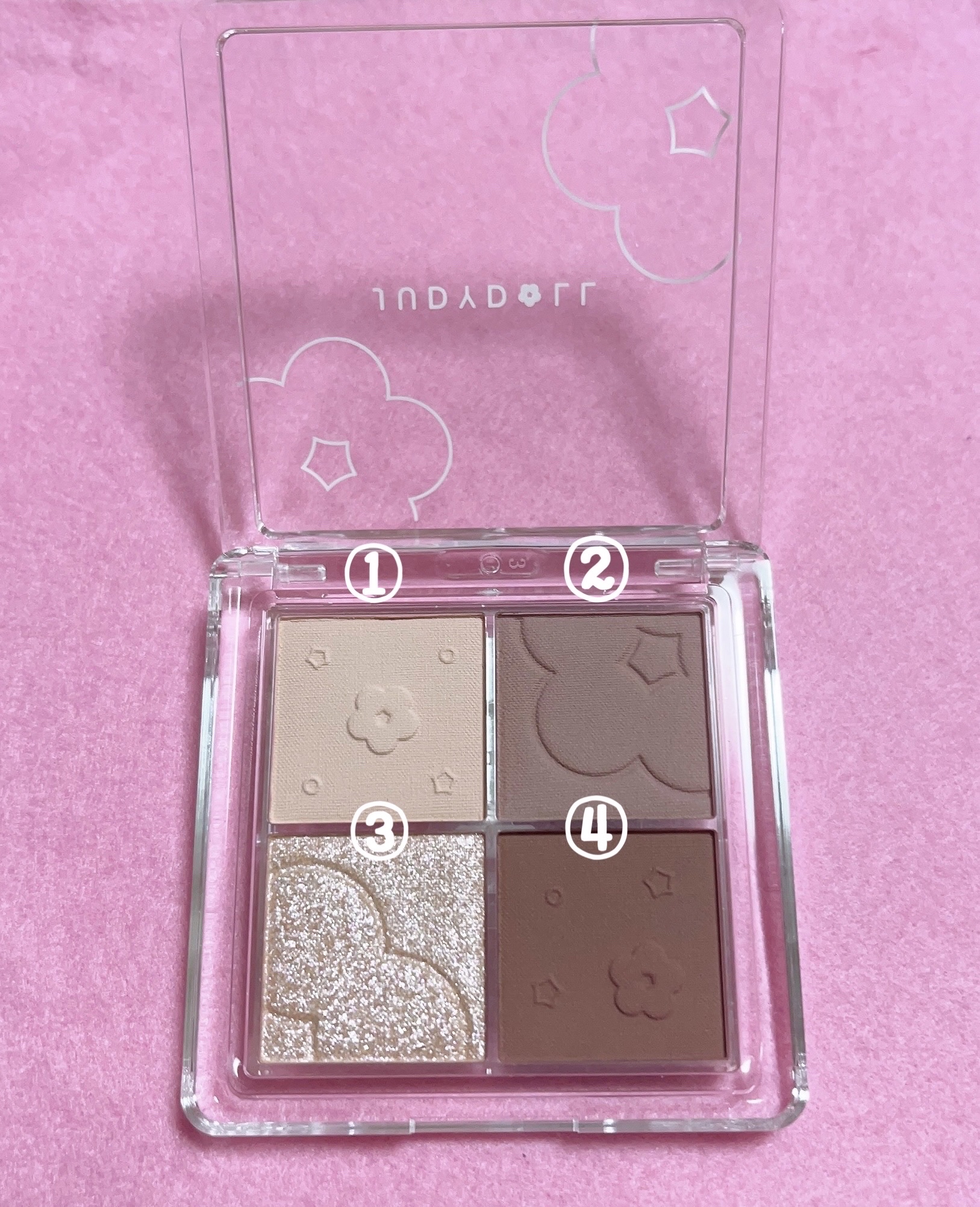 ふんわりロマンスアイズ/JUDYDOLL/アイシャドウパレットを使ったクチコミ（2枚目）