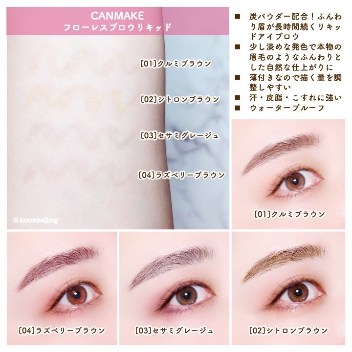 フローレスブロウリキッド/キャンメイク/リキッドアイブロウを使ったクチコミ（3枚目）