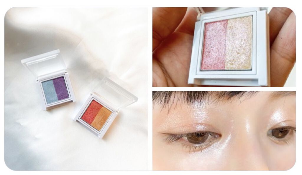 ラメシャワーシャドウ 01 cherry blossoms/funme＋ME/ジェル・クリームアイシャドウを使ったクチコミ（1枚目）