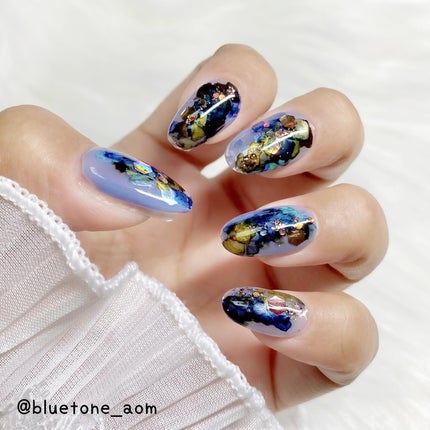 ⋆͛🦖⋆͛aomi on LIPS 「レトロ感のあるのができた⋆⸜(*॑꒳॑*)⸝寒色×ゴールドなイ..」(2枚目)