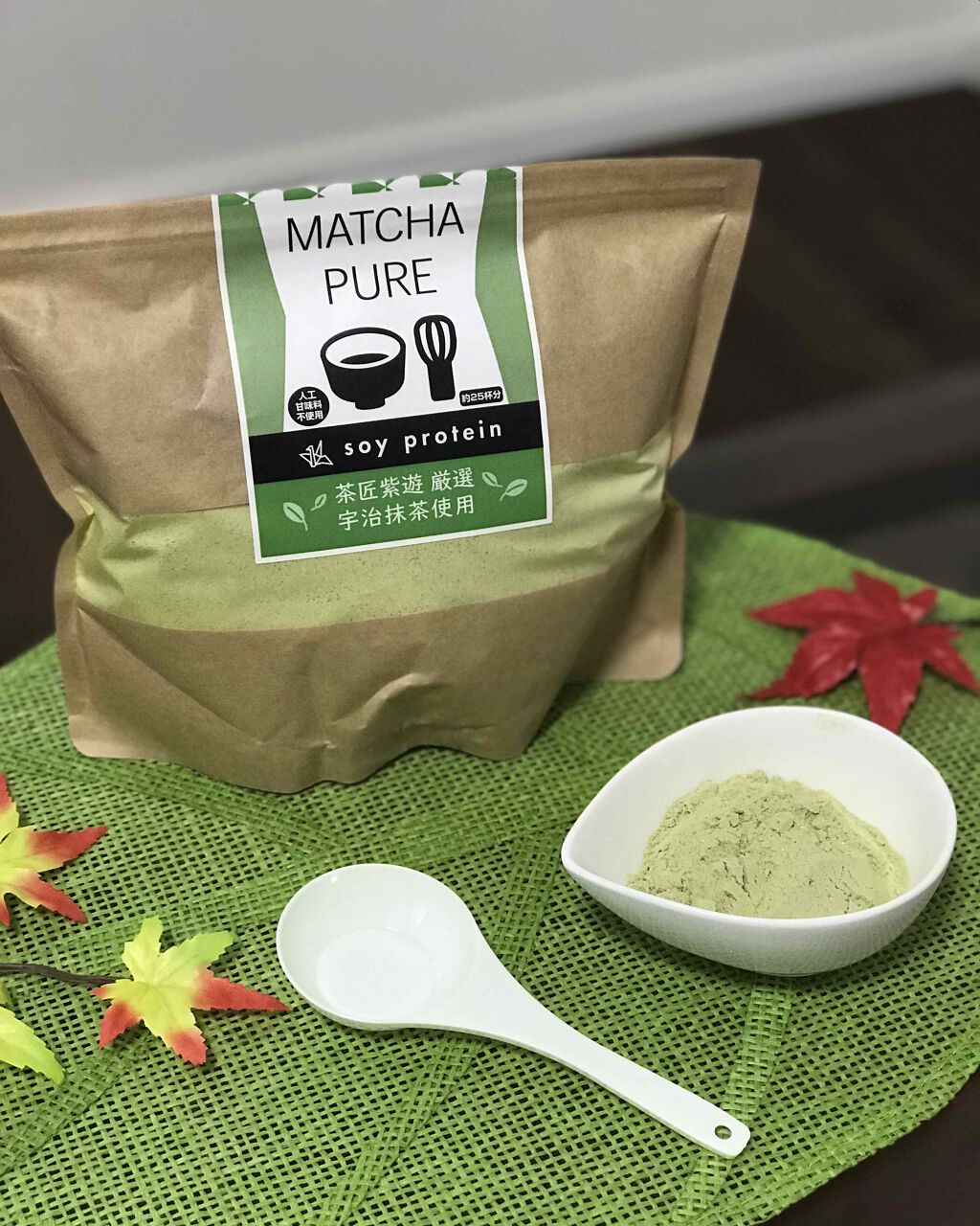 MATCHA PURE（プロテインパウダー）/ピュアパートナー/ソイプロテインを使ったクチコミ（2枚目）