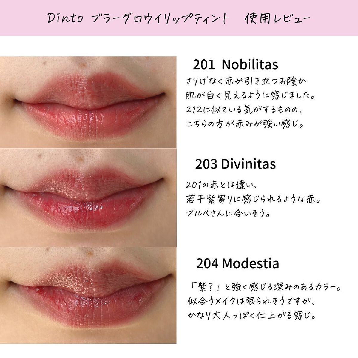 ブラーグロイリップティント/Dinto/リップティントを使ったクチコミ（2枚目）
