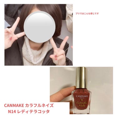 CANMAKEのオススメのカラフルネイズ レディテラコッタです!!(塗るのが雑すぎて載せれるものでなかったので実際の写真なしで…)

青系を買おうと思ってたのですが、これにして正解でした！派手ではないで