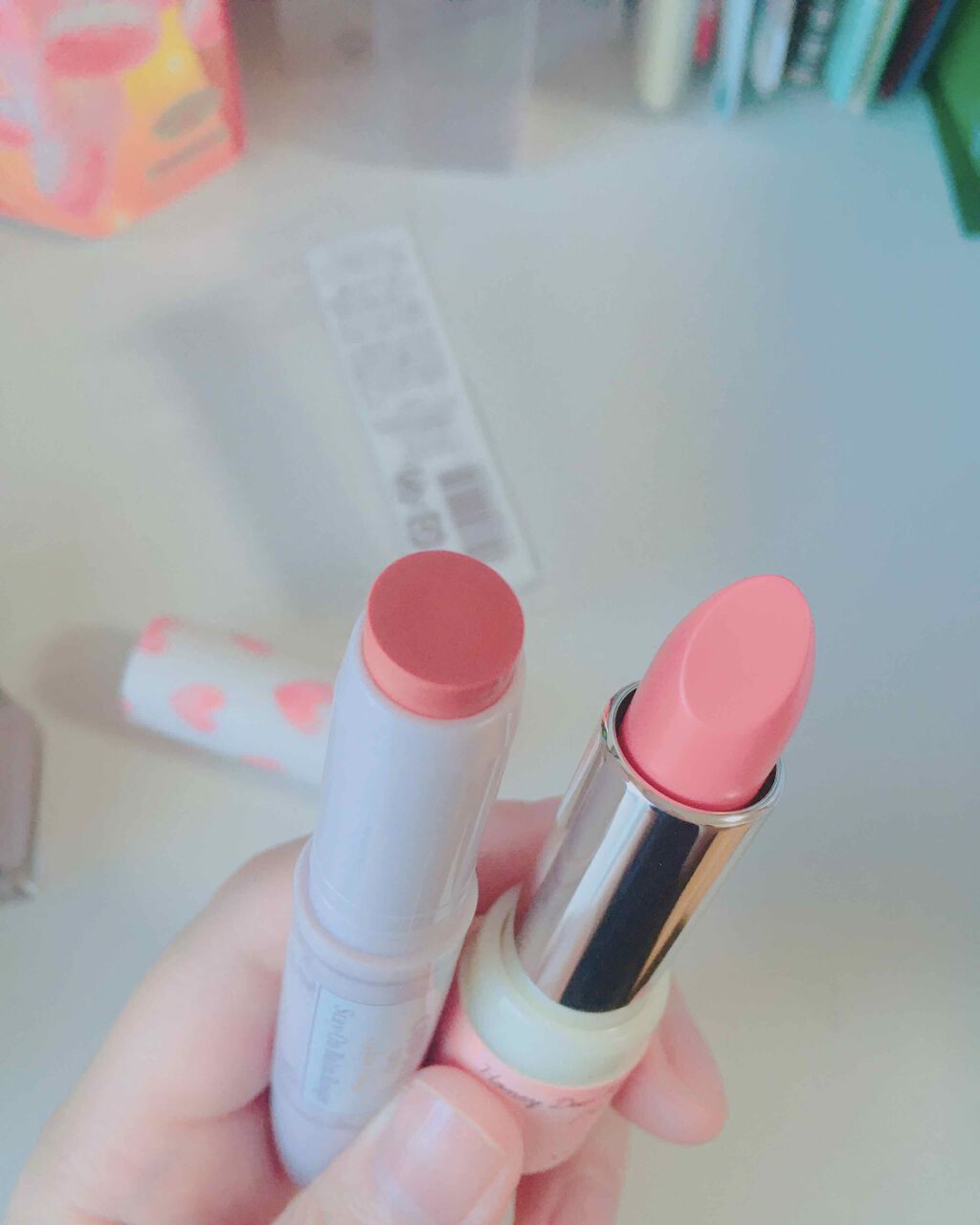 ワンダーハニー ハートフルなピュアリップ ハニーアプリコット/VECUA Honey/口紅を使ったクチコミ（3枚目）