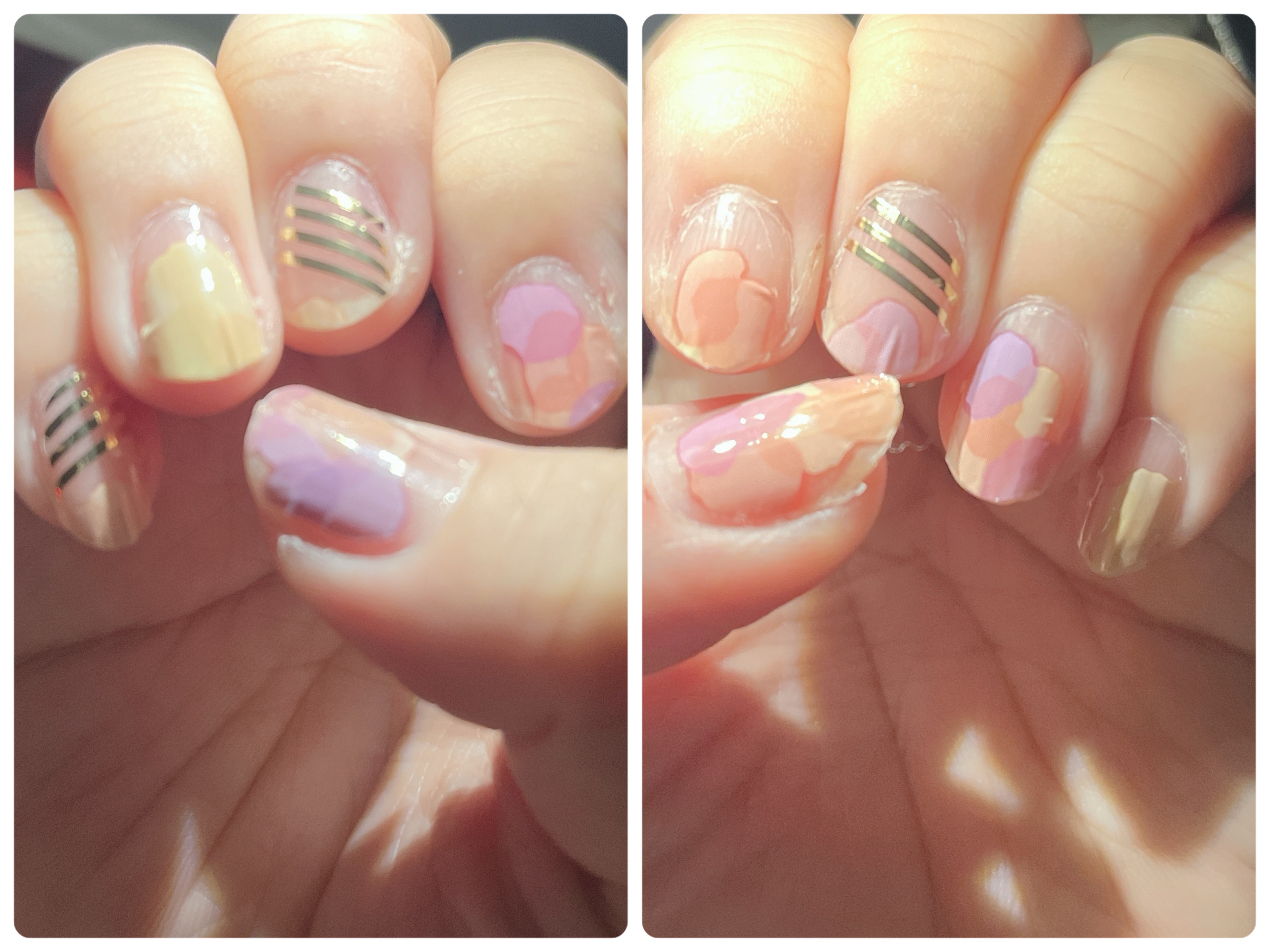 貼るジェルネイル/セリア/ネイルシールを使ったクチコミ（1枚目）