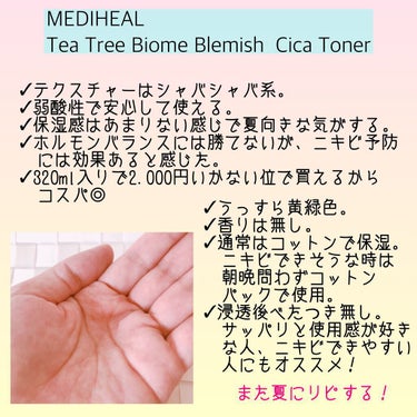 ティーツリーバイオームブレミッシュシカトナー/MEDIHEAL/化粧水を使ったクチコミ（3枚目）