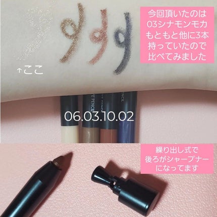 ウォータープルーフペンシルアイライナー 02 CHIC NAVY/SISTER ANN/ペンシルアイライナーを使ったクチコミ(2枚目)