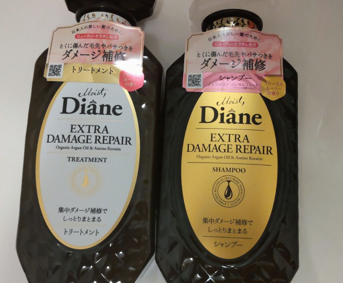 パーフェクトビューティ モイストダイアン エクストラダメージリペア シャンプー/トリートメント シャンプー450ml	/ダイアン/市販シャンプーを使ったクチコミ（1枚目）