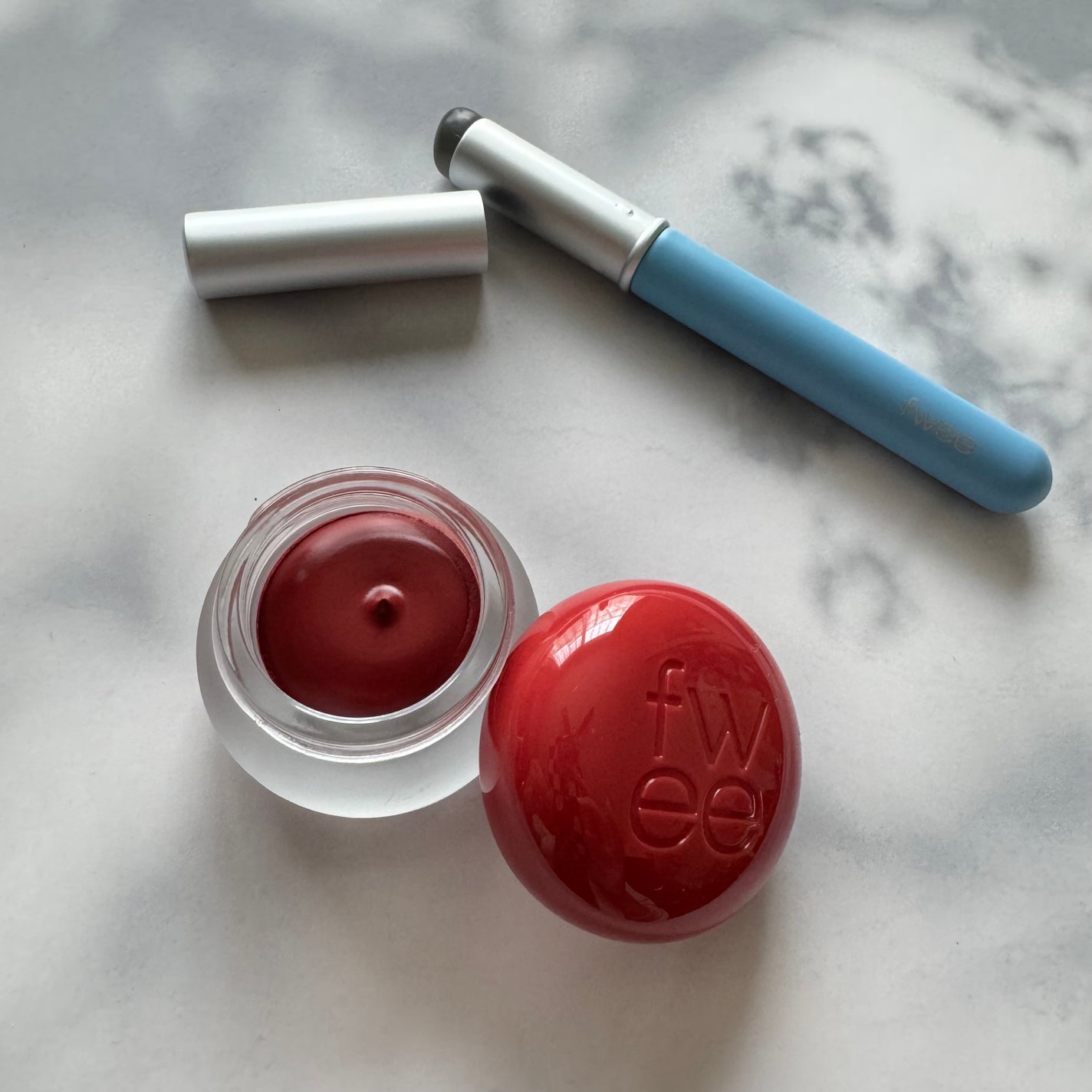 リップアンドチーク ブラーリープリンポット/fwee/口紅を使ったクチコミ(3枚目)