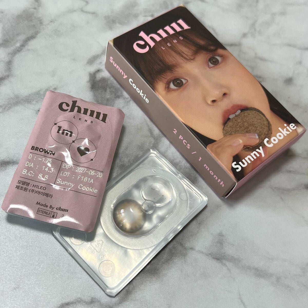 Sunny Cookie/chuu LENS/カラーコンタクトレンズを使ったクチコミ(2枚目)