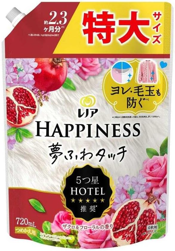 レノアハピネス夢ふわタッチ ザクロ＆フローラル 詰替特大（720ml）