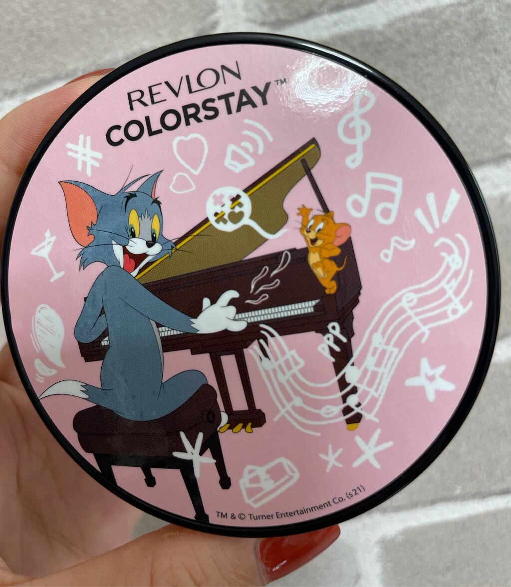 カラーステイ クッション ロングウェア ファンデーション 104 バフ（明るい肌色）（トムとジェリー 限定パッケージ）/REVLON/クッションファンデーションを使ったクチコミ（1枚目）