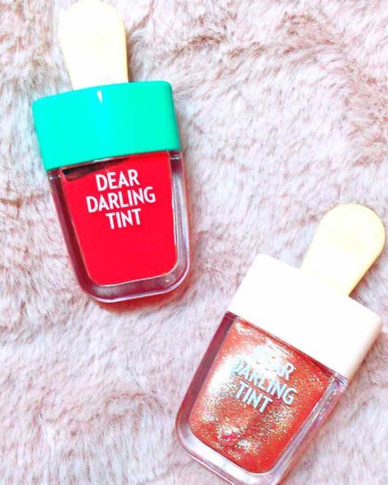 ディアダーリン ウォータージェルティント (アイスティント)/ETUDE/口紅を使ったクチコミ(2枚目)