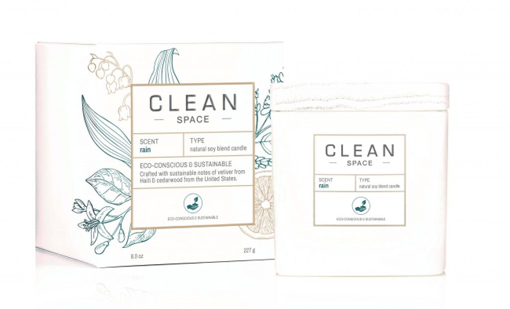 クリーンスペース ナチュラルソイブレンドキャンドル レイン