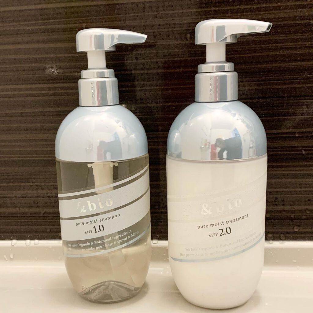 ピュアモイスト シャンプー 1.0／ヘアトリートメント 2.0/&bio/市販シャンプーを使ったクチコミ（1枚目）
