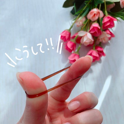 からまないゴム Mブラック/セリア/ヘアアクセサリーを使ったクチコミ(4枚目)