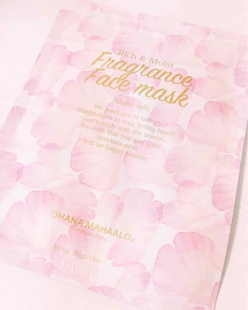 オハナ・マハロ フレグランスフェイスマスク/OHANA MAHAALO/シートマスク・パックを使ったクチコミ(4枚目)