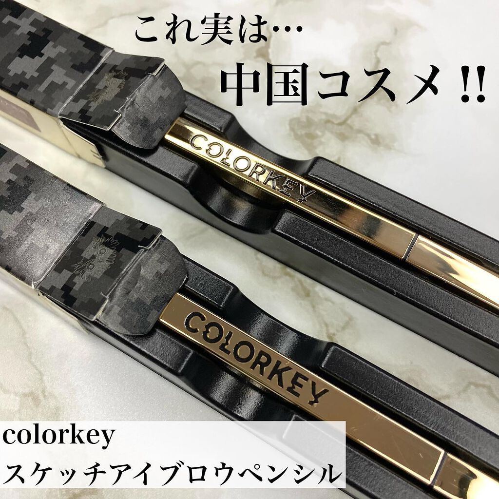 トライアングルアイブロウペンシル/COLORKEY/アイブロウペンシルを使ったクチコミ(2枚目)