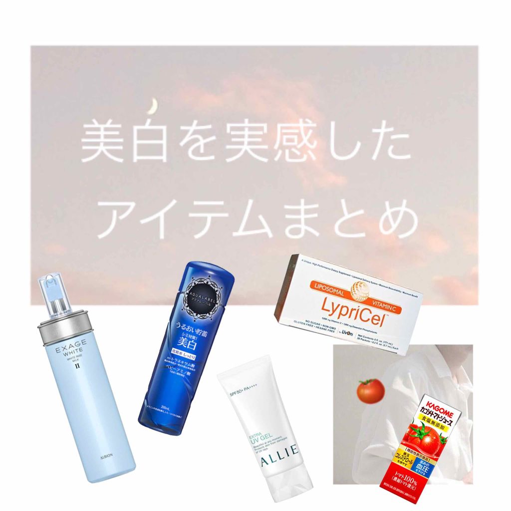 【前半】
〜スキンケア・日焼け止め〜

色々な美白アイテムのなかで
周りから反応があったり
確かに白くなった！と実感した商品だけを
レビューしていきます🌷


🕊先行乳液🕊
ALBION エクサージュホワイト
ホワイトライズミルク

