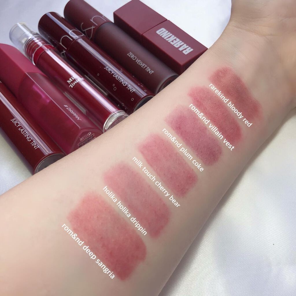 ジューシーラスティングティント/rom&nd/リップティントを使ったクチコミ（2枚目）