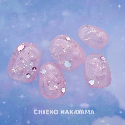 なかやまちえこ on LIPS 「いろんな形のバブルネイル🫧⠀⠀#youtubeに動画あります!..」(1枚目)