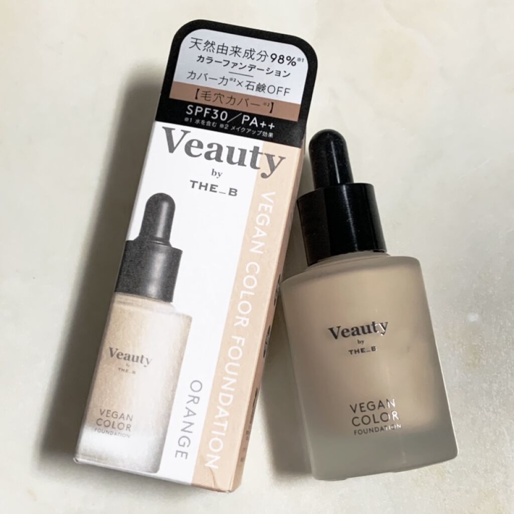 ヴィーガン カラーファンデーション オレンジ/Veauty by THE_B/リキッドファンデーションを使ったクチコミ（2枚目）