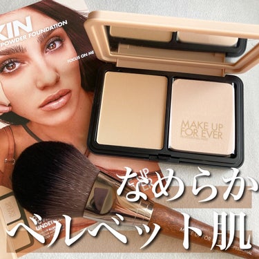 MAKE UP FOR EVER プレシジョンパウダーブラシ 128のクチコミ「.
メイクアップフォーエバー
☑︎HDスキン マットベルベットコンパクト
☑︎プレシジョンパウ.....」（1枚目）