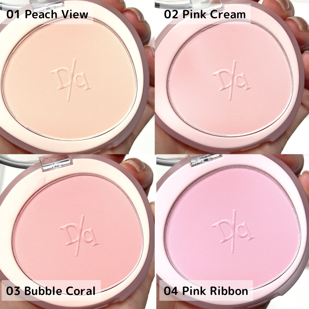 ソフトブラーチーク 01ピーチビュー/dasique/パウダーチークを使ったクチコミ（3枚目）