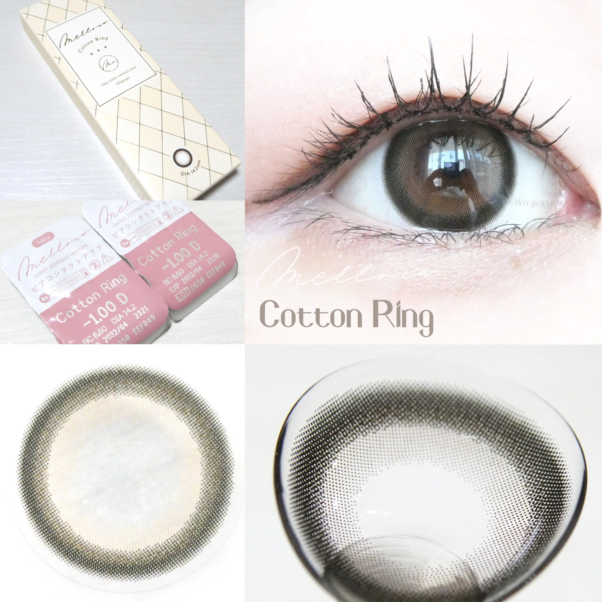 melloew 1day コットンリング/melloew/ワンデー（１DAY）カラコンを使ったクチコミ（2枚目）