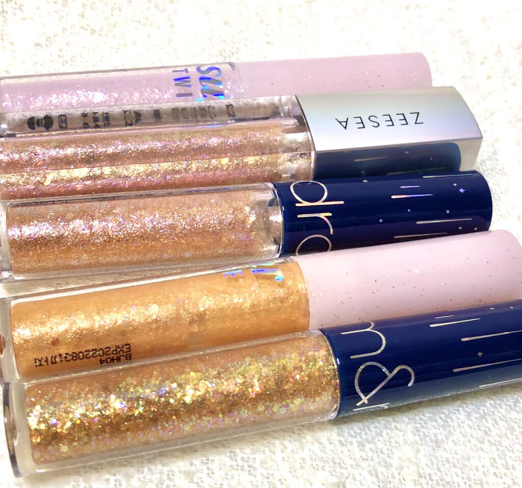 シュガー トゥインクル リキッド グリッター/PERIPERA/グリッターを使ったクチコミ（2枚目）