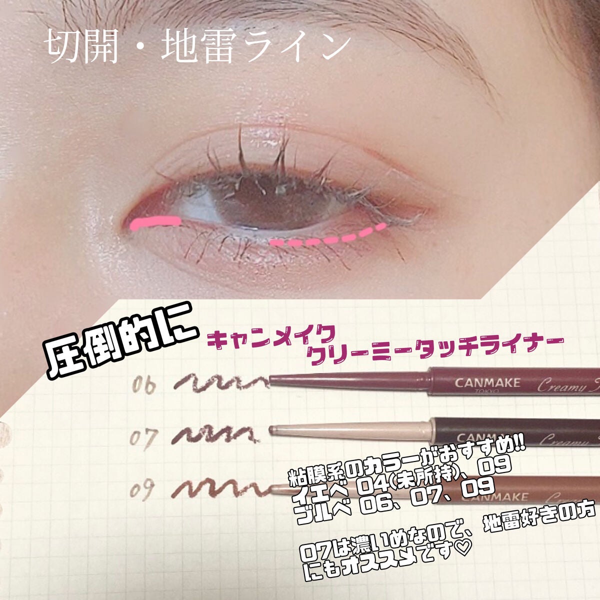 クリーミータッチライナー/キャンメイク/ジェルアイライナーを使ったクチコミ(3枚目)