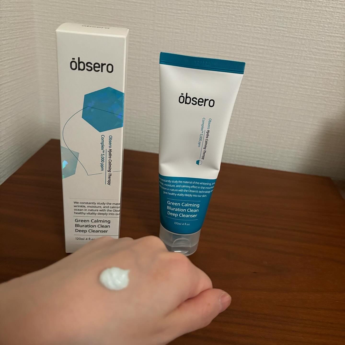 グリーンカーミングブルーレーションクリーンディープクレンザー/obsero/洗顔フォームを使ったクチコミ（3枚目）