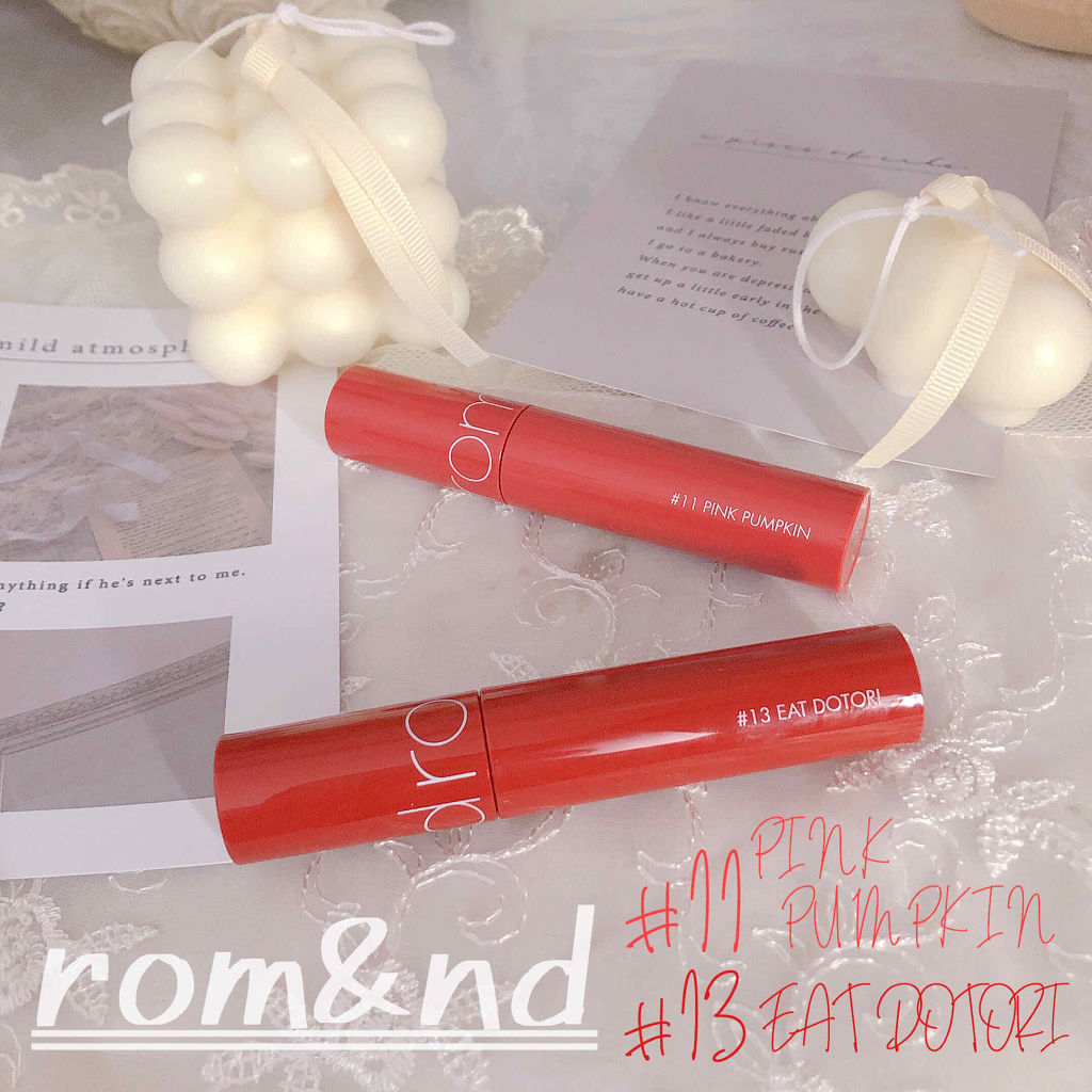 ジューシーラスティングティント/rom&nd/リップティントを使ったクチコミ（1枚目）