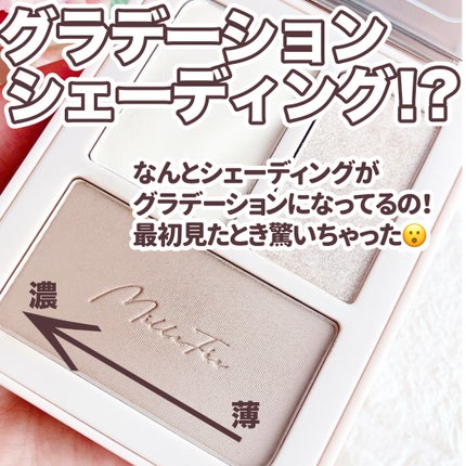 チート顔コントゥアパレット/MilleFée/パウダーハイライトを使ったクチコミ(4枚目)