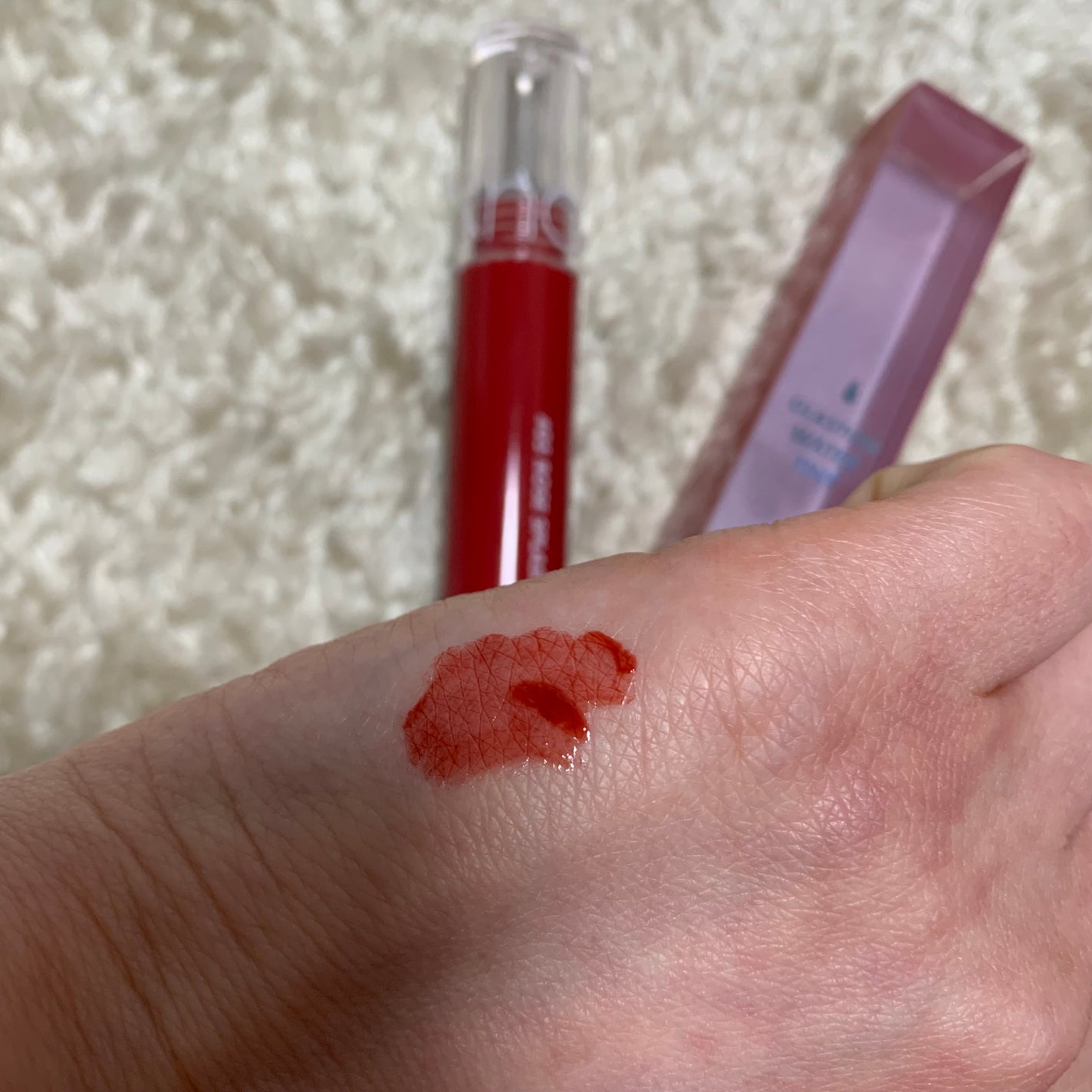 グラスティングウォーターティント/rom&nd/リップティントを使ったクチコミ(3枚目)