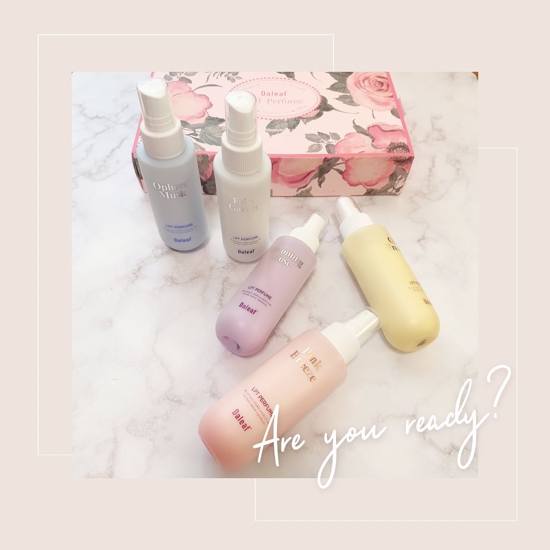 LPTパフュームヘアパックインミスト5点セット(Qoo10限定BOX)/Daleaf/ヘアミルクを使ったクチコミ（1枚目）