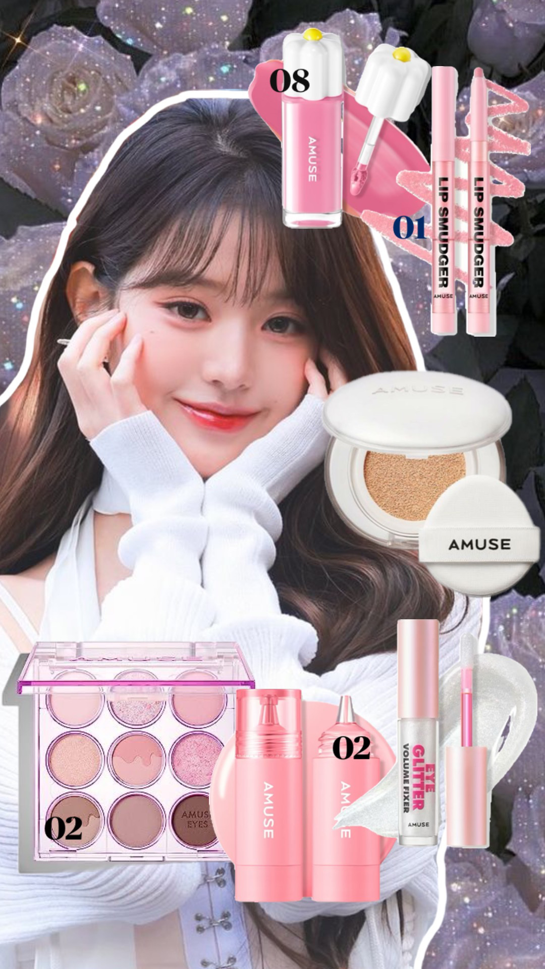 アイグリッターボリュームフィクサー 01 ガラス/AMUSE/リキッドハイライトを使ったクチコミ（2枚目）