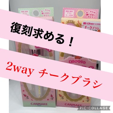 🩷復刻求める！CANMAKE 2wayブラシ🩷
やっぱり忘れられないメイクツール
廃盤になって、どこにも出回らなくなってしまったチークブラシ紹介します( ；꒳​； )

🩶キャンメイク ソフトチークブラ