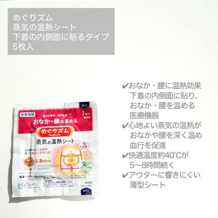 蒸気の温熱シート 下着の内側面に貼るタイプ/めぐりズム/その他を使ったクチコミ(2枚目)