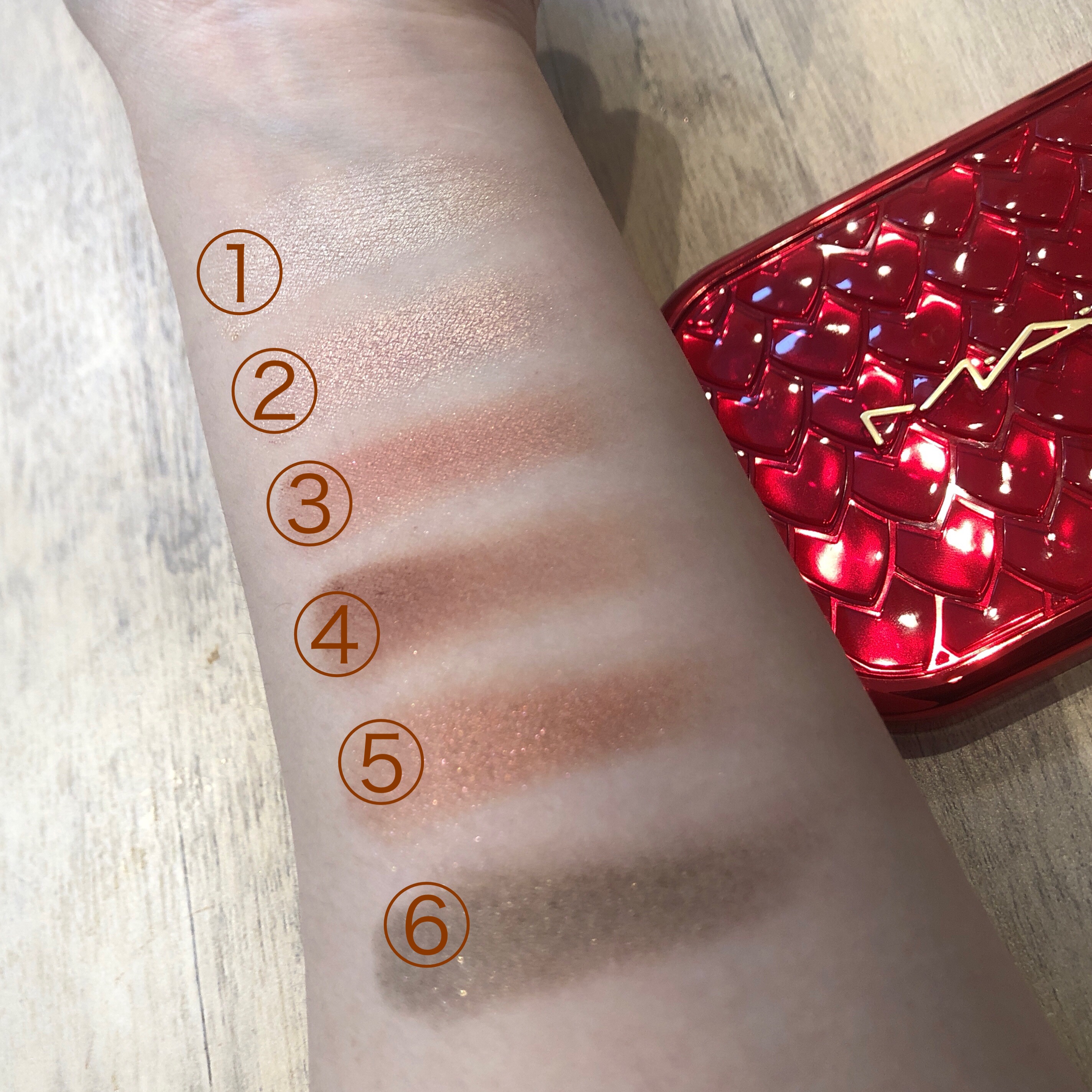 スモール アイシャドウ ×6 ラブストラック ラック/M・A・C/アイシャドウパレットを使ったクチコミ（3枚目）